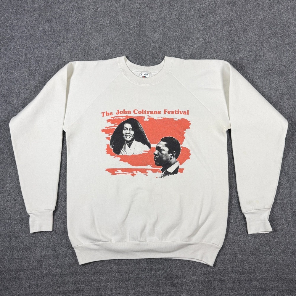 VTG Fruit of the Loom John Coltrane Alice Coltrane Festival Sweatshirt Jazz XL